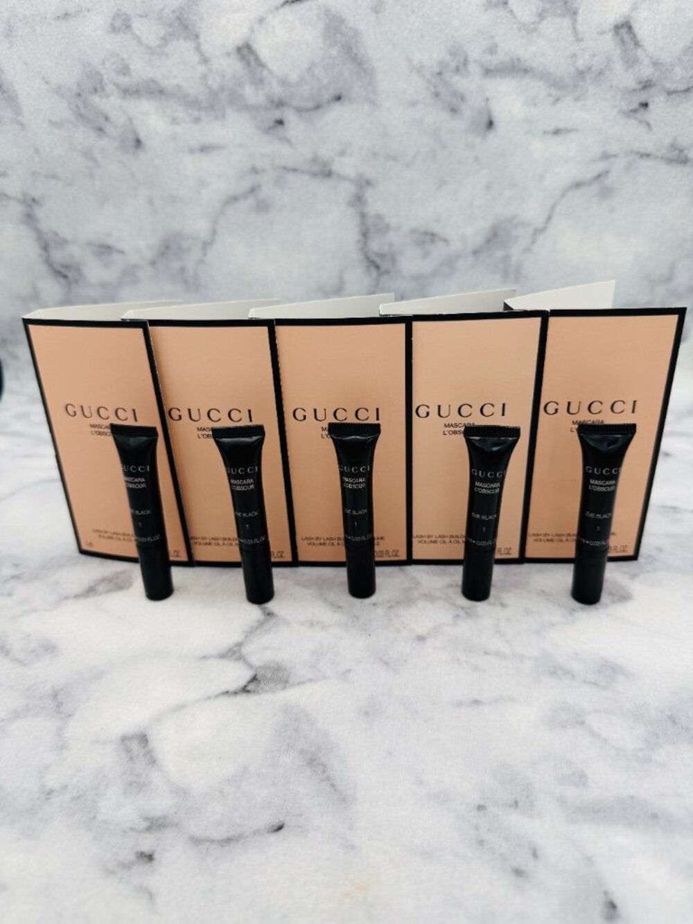 Gucci Beauty Gift Set-5 x Mascara L’Obscur Lash by Lash Buildable Volume-5pc-NEW - Picture 2 of 16